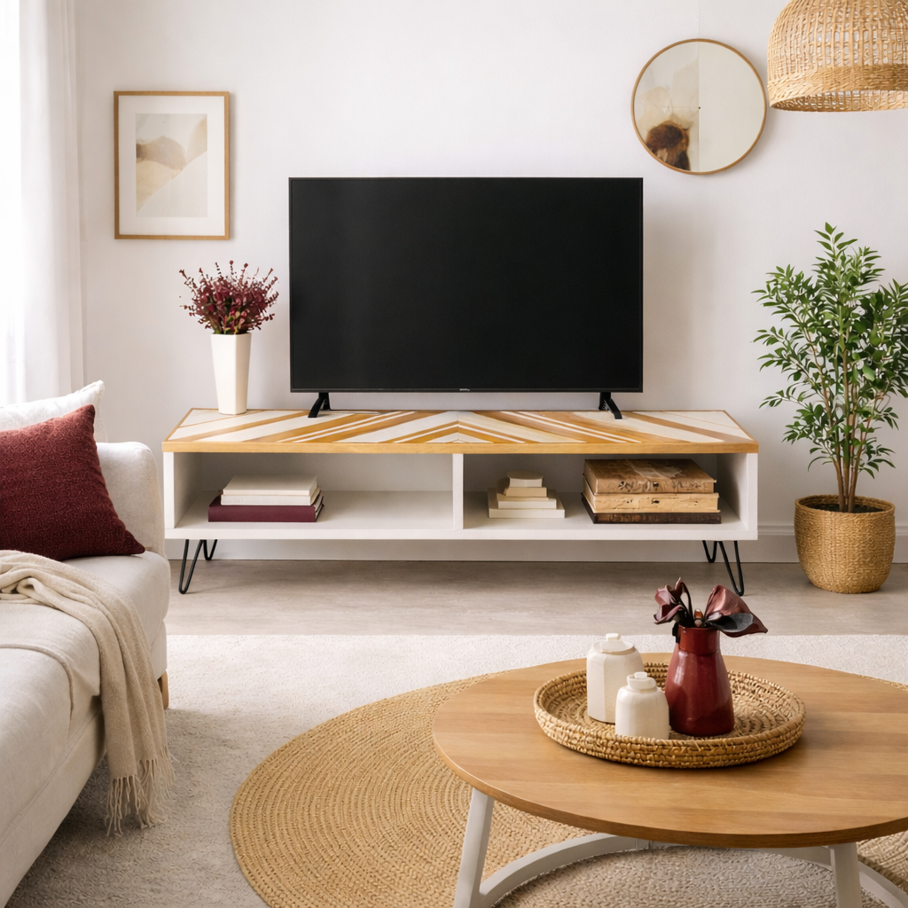 Mueble Televisión Geométrico Color