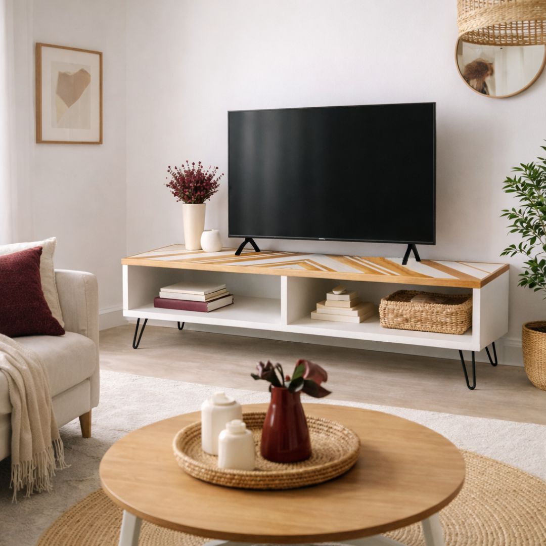 Mueble Televisión Geométrico Color
