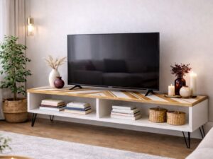 Mueble Televisión Geométrico Color