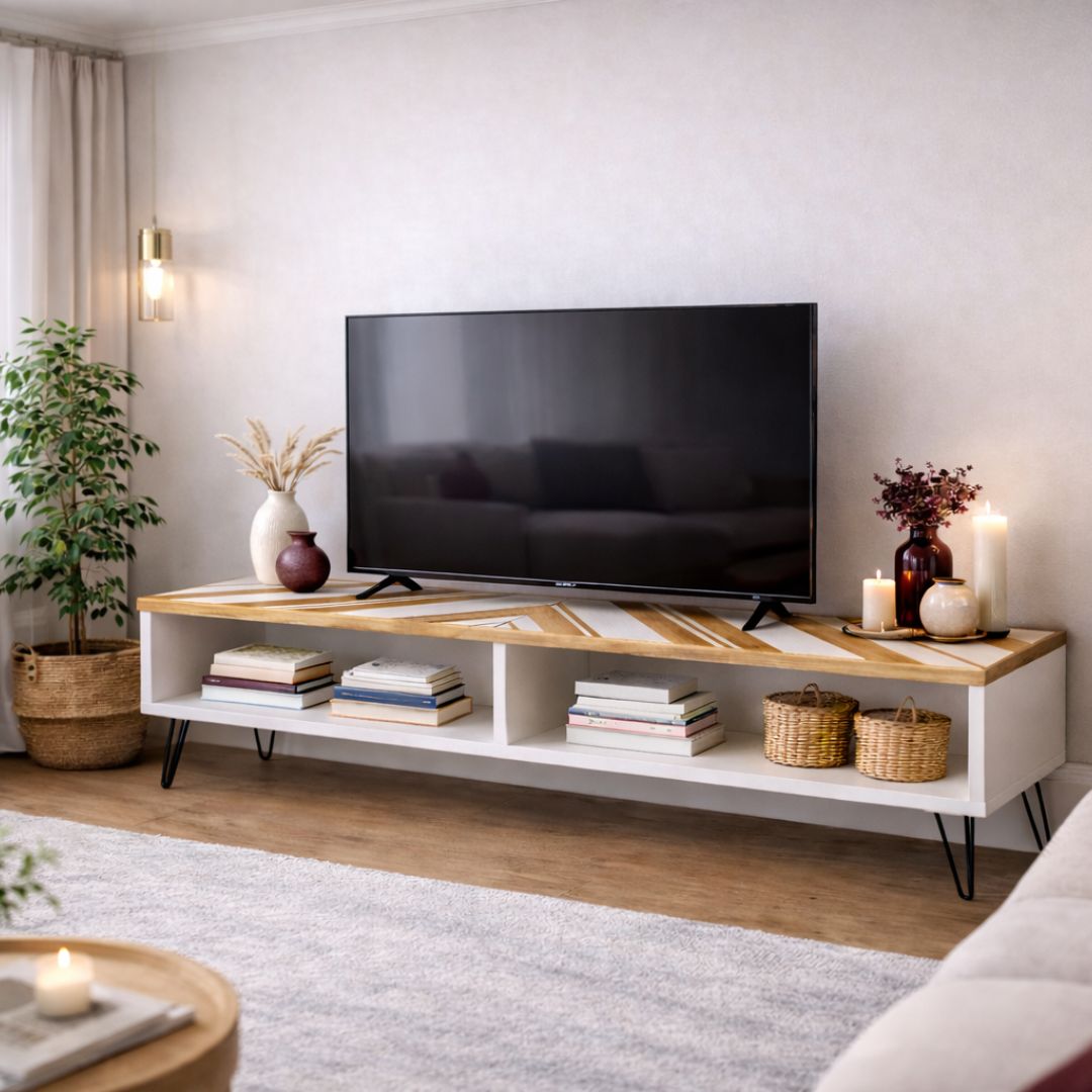 Mueble Televisión Geométrico Color
