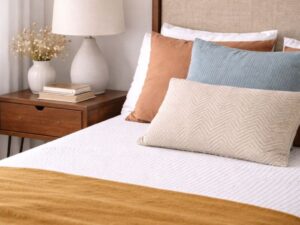 Cabecero Madera y Arpillera tono Nogal Nuts