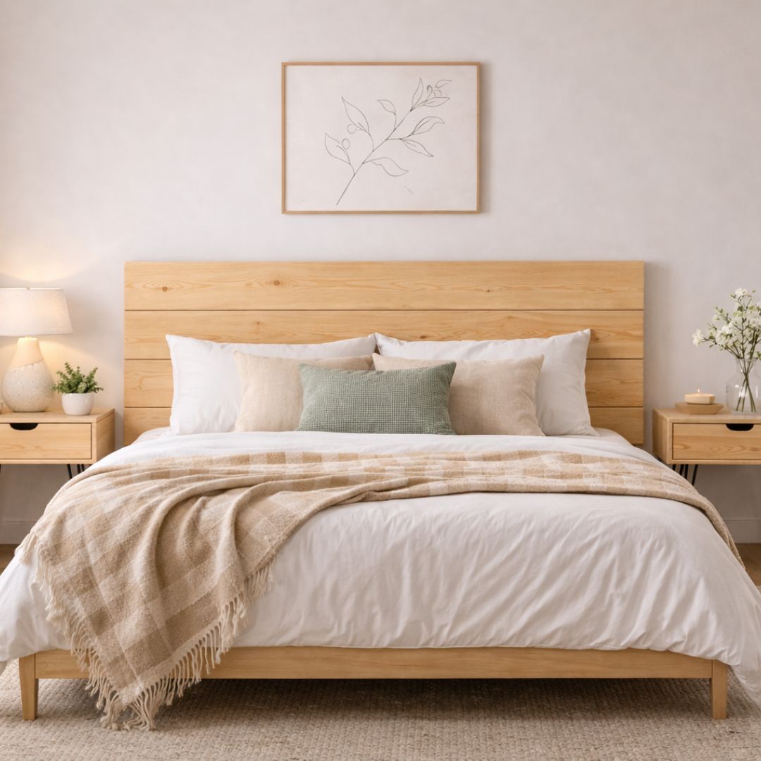 Cabecero de Madera Listones Pino Flop
