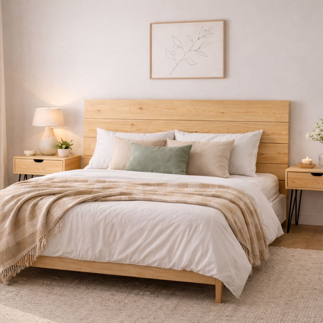 Cabecero de Madera Listones Pino Flop