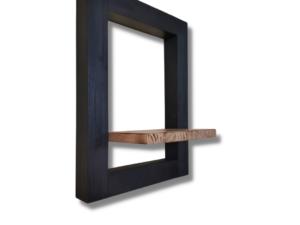 perfil estantería rectangular de madera con balda