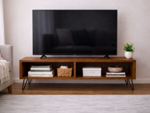 Mueble Televisión de Madera Maciza Dealer 2 compartimentos