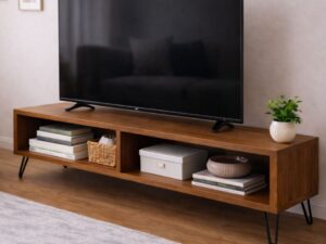 Mueble Televisión de Madera Maciza Dealer 2 compartimentos