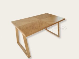Mesa Madera Geométrica Patas Madera Trapecio