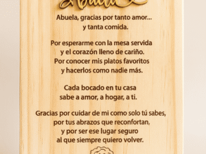 regalo placa madera abuela