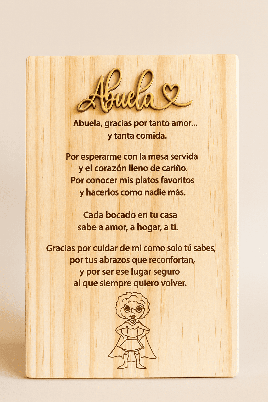 regalo placa madera abuela