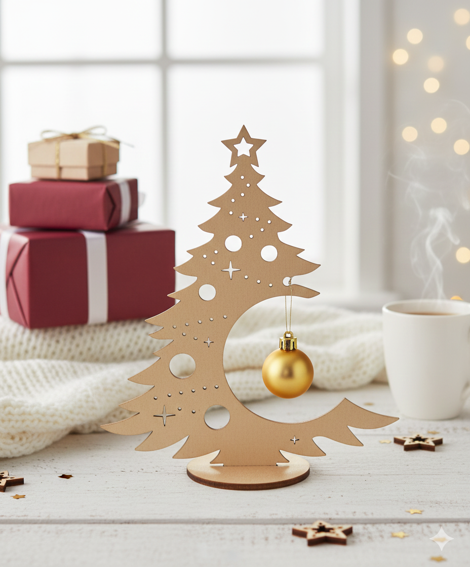 Figura árbol madera Navidad - Imagen 4