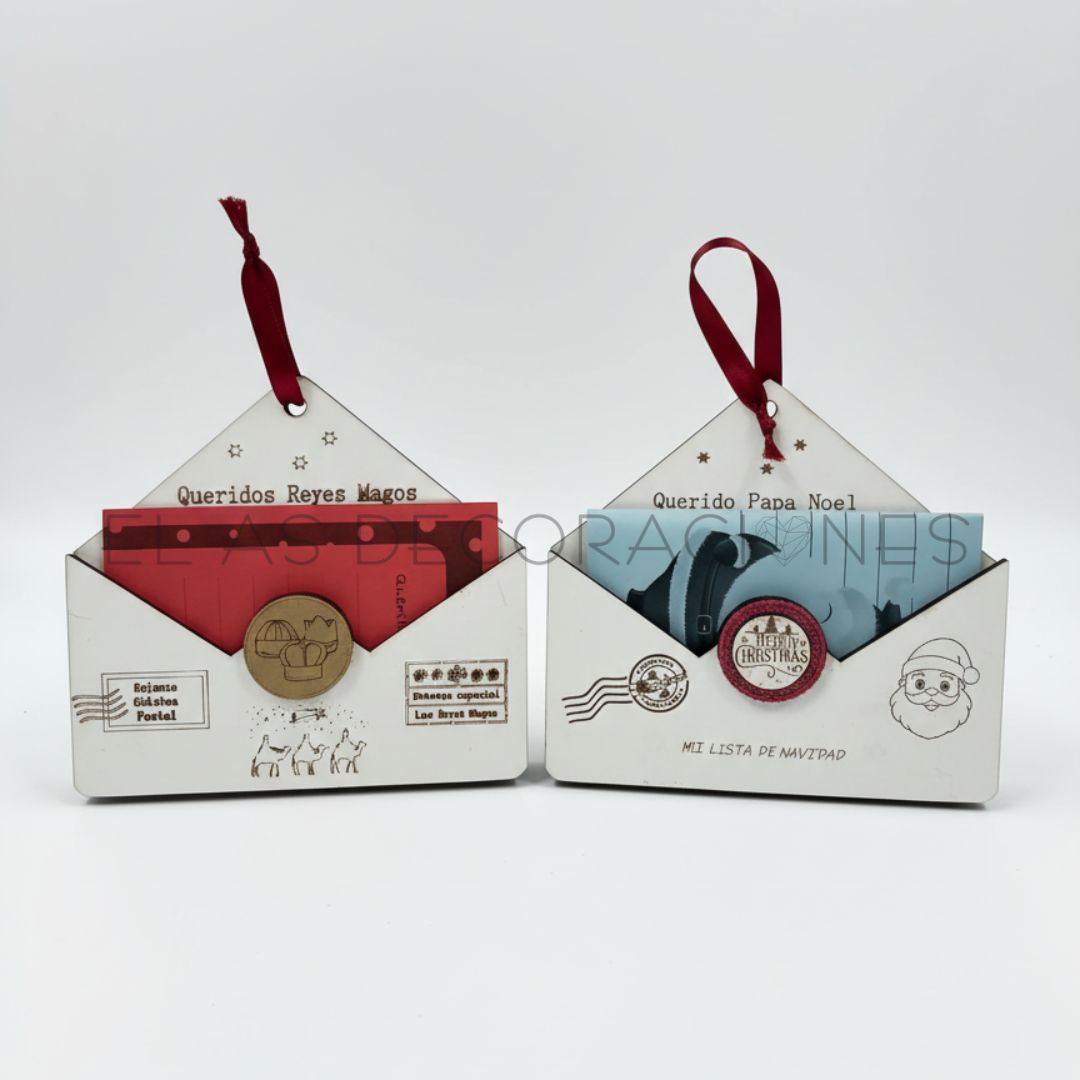 pack sobres de navidad Papá Noel y Reyes