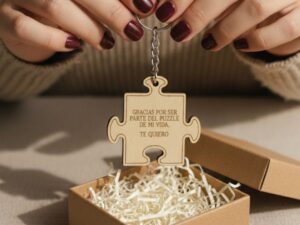 Llavero madera Puzzle