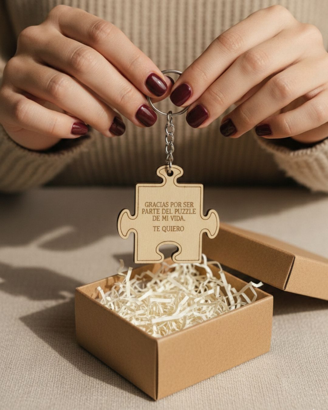 Llavero madera Puzzle