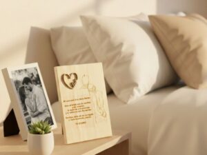 Placa de madera para pareja