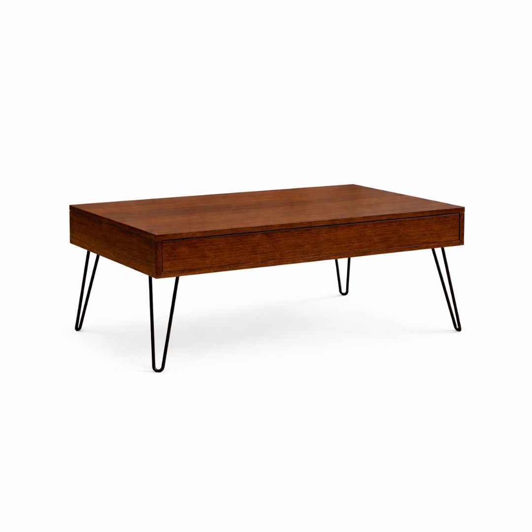 Mesa Elevable de Centro de Madera Nogal Dealer