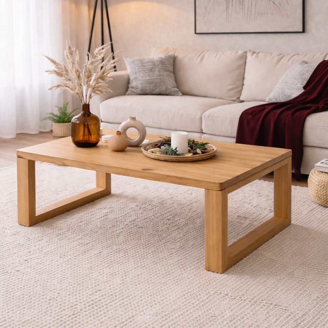 Mesa de Centro de Madera Showdown Tono Miel