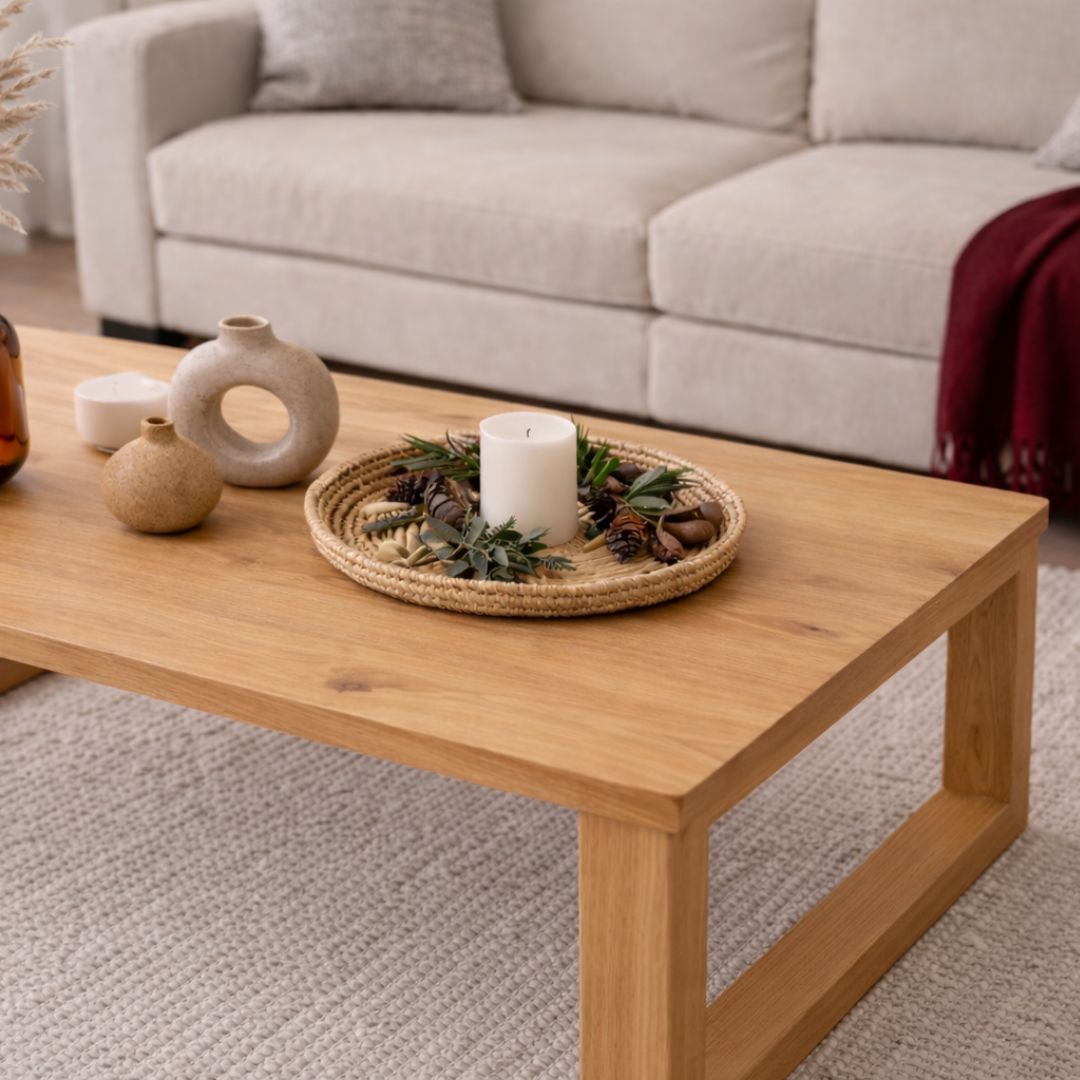 Mesa de Centro de Madera Showdown Tono Miel
