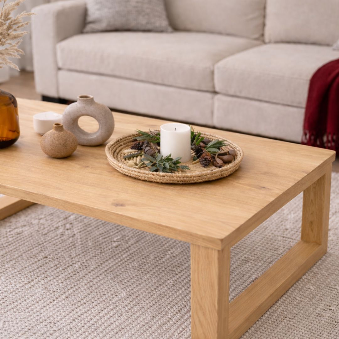Mesa de Centro de Madera Showdown Tono Pino Natural