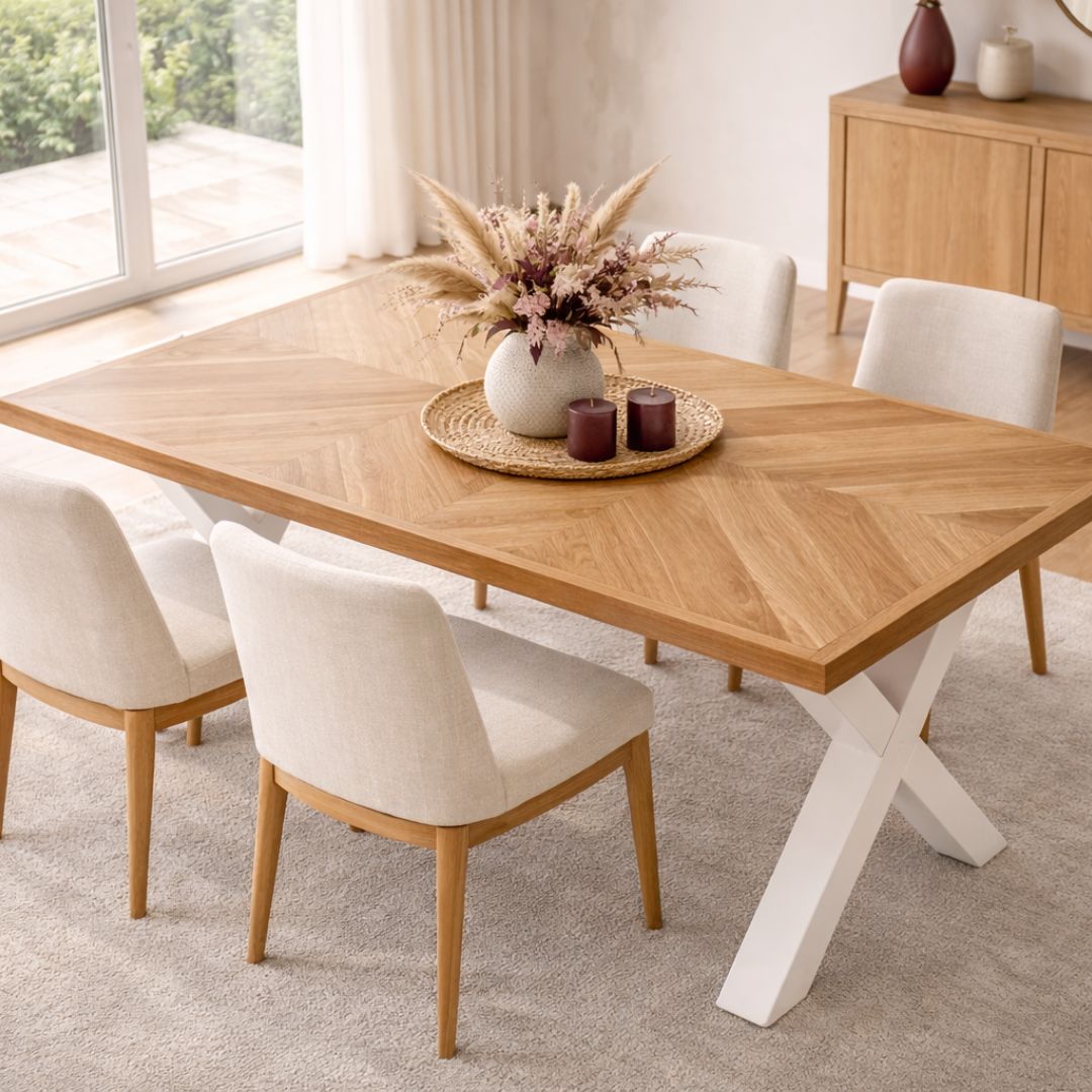 Mesa de Comedor de Madera Maciza Equity