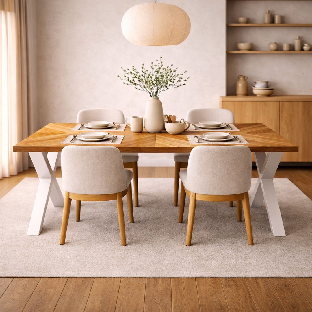 Mesa de Comedor de Madera Maciza Equity