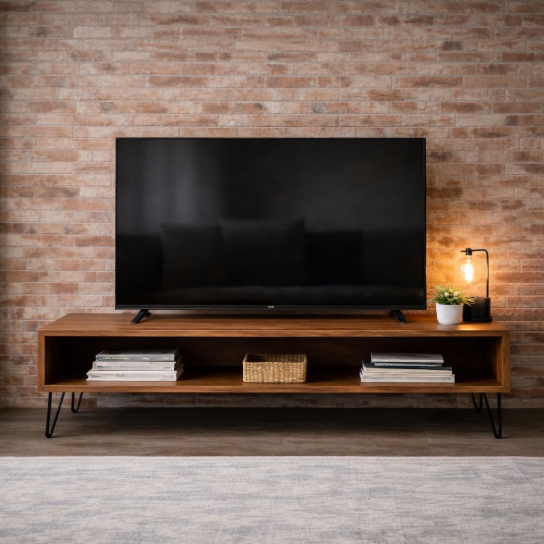 Mueble TV industrial Dealer Mueble tv madera oscura