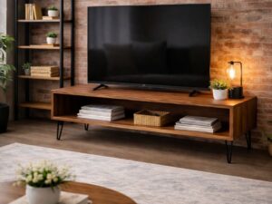 Mueble TV industrial Dealer Mueble tv madera oscura