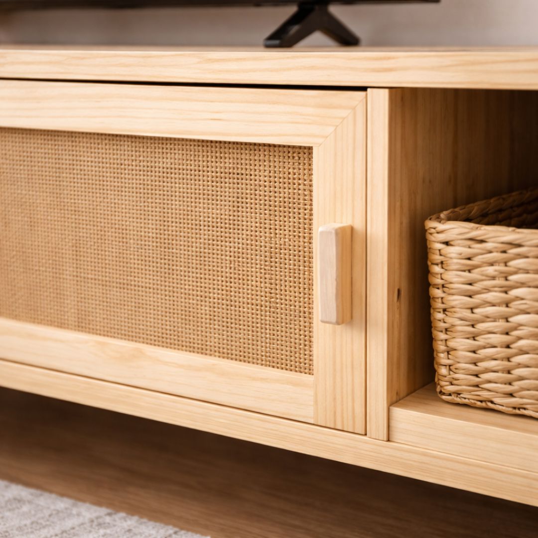 Mueble TV ratán