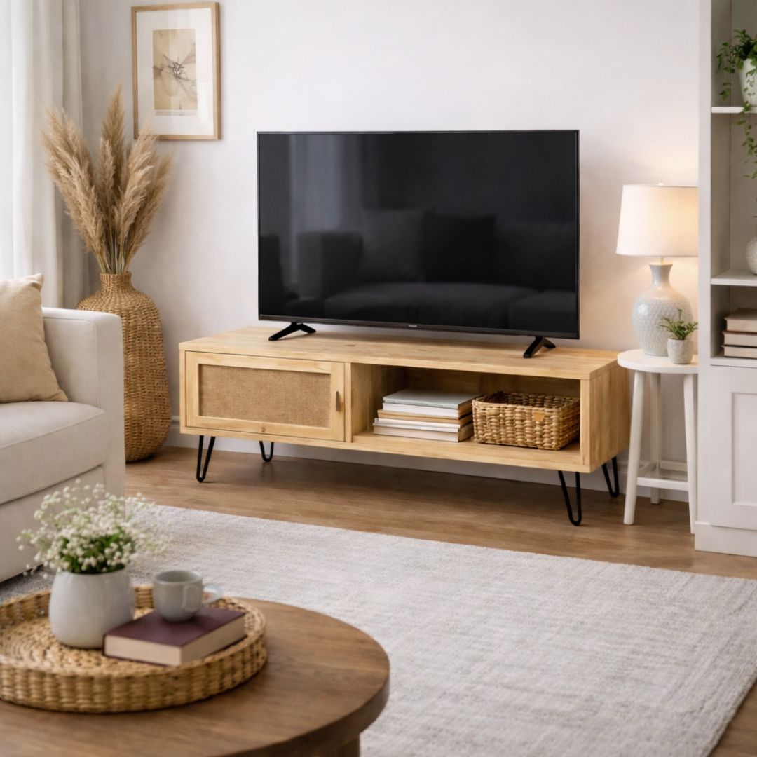 Mueble TV ratán